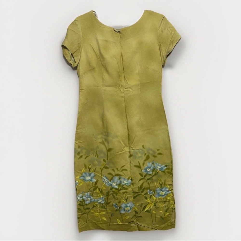 Vintage Rabbit Rabbit Rabbit Designs Green Floral Dress Size 6M Artsy